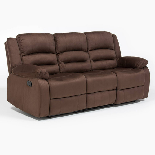 Sofa 3 Cuerpos Reclinable Martell Marrón Daniels 98060s