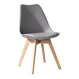 Silla De Comedor Venhouse Tulip Eames, Estructura Color Gris, 1 Unidad