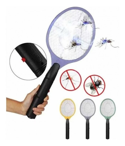 Paleta Raqueta Mata Mosquitos Moscas Recargable Usb + Cable