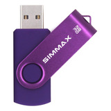 Simmax - Memoria Usb 2.0 (32 Gb, 32 Gb), Color Morado