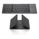 Mini Teclado Dobrável Bt Touchpad Para iPad Celular Tablet