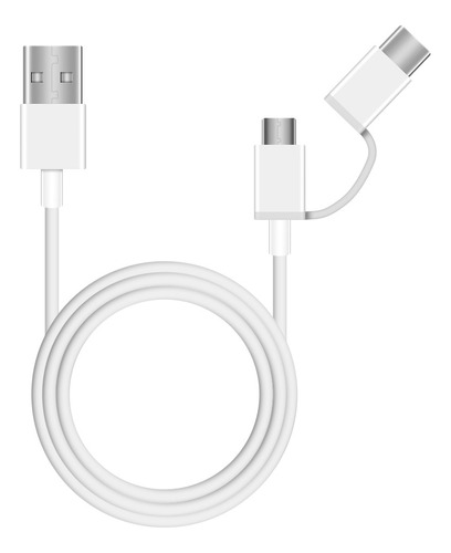 Cable Usb Xiaomi Mi 2 En 1 Micro Usb Tipo C 100 Cm Sjv4082ty