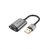 Adaptador Tarjeta Sonido Externa Dual Jack 3,5 A Usb Vention