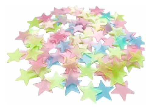 Estrellas Fluorescentes Pack X100 Brillo En La Oscuridad.