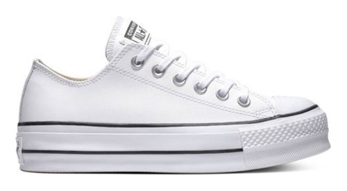 Zapatillas Converse Plataforma Cuero Blanco