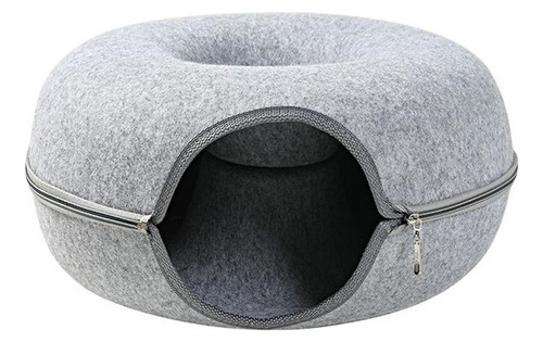 Cama Tipo Cueva Tipo Túnel De Fieltro Portátil Para Gatos