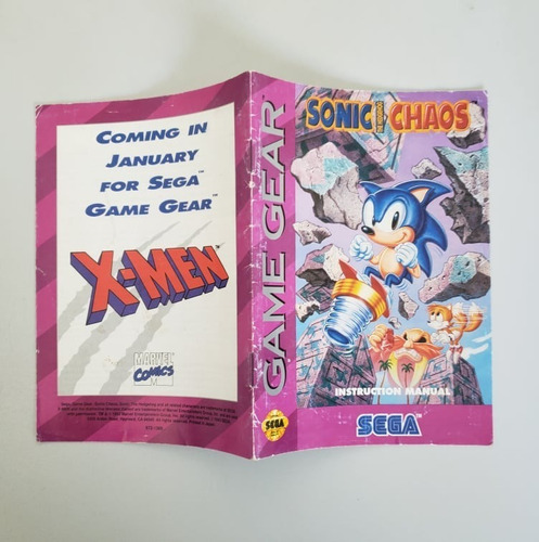 Manual Sonic Chaos Game Gear Original