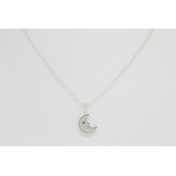 Espectacular Collar Plata D Ley 925 Luna Cielo C989