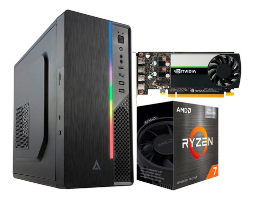 Pc Diseño 3d Ryzen 7 Ram 32gb Ddr4 480gb Ssd Quadro T1000