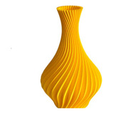 Vaso Plantas Modelo Espiral Amarelo - Jarro Decoração 15cm