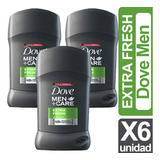 Dove Desodorante Men + Care Extra Fresh Barra Pack 6 Unidad