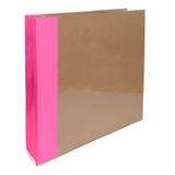 Álbum D-ring - Pink E Kraft - 30,5x30,5cm Scrapbook