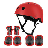 Kit Protectores Para Bicicleta Infantil Casco Rodillera Codo