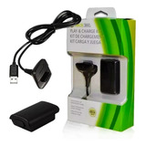 Bateria Recarregável E Carregador Usb Vídeo Game Xbox 360