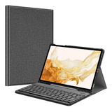 Fintie Keyboard Case Galaxy Tab S7 Plus 12.4ø Wireless Gris