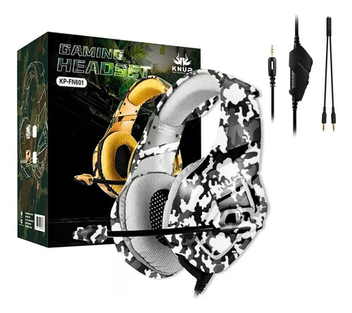 Fone Headset Gamer Camuflado De Ouvido Top