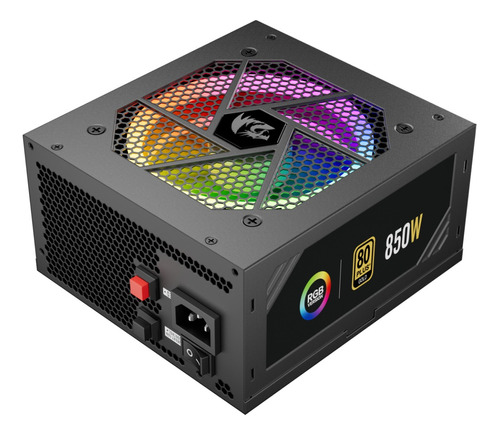 Fonte Redragon Rgps 850w Rgb 80 Plus Gold Cor Preto