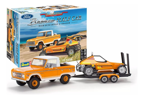 Revell Bronco Half Cab C/ Remolque Y Buggy 1/25 Armar Pintar