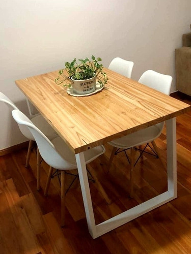 Mesa Malcom De Comedor Estilo Industrial Madera Paraiso 140