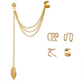 Aretes Ear Cuff Ajustables Sin Perforacion Set 10 Piezas 