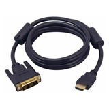 Cabo Dvi D X Hdmi Com Filtro 1,8 Metros Tblackrox