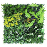 Jardin Vetical Artificial Panel Decoración Pared 50x50 Cm 