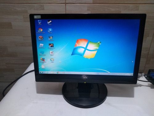 Monitor Aoc 16 Polegadas Entrada Vga E Áudio Integrado Usado