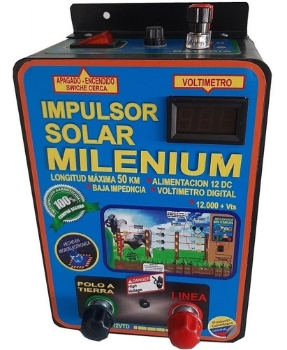 Impulsor 12 Voltios   80km Cerca Electrica  Solar 