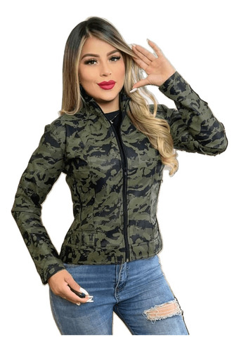 Chaqueta Larga Clásica Cuero Sintético Sj3201