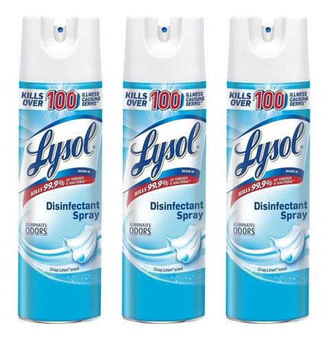 3 Lysol Jumbo Grande 475g Envio Gratis ! Spray Desinfectante