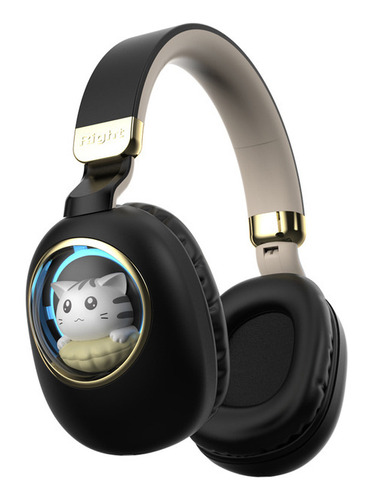 Audífonos Bluetooth Para Niños Con Luces Gatos, Plegables