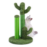 Rascador Para Gato 3 Postes Sisal Natural Juguete Cactus