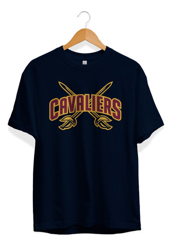 Remera Basket Nba Cleveland Cavaliers Azul Logo Completo