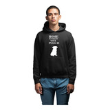 Sudadera Negra Con Gorro Estampado De Perros Pug Casual Clee