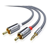 Cable Audio Plug 3.5 Mm A Rca Stereo Chapado Oro 3 Metros