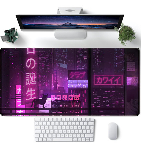 Alfombrilla De Escritorio Japonesa Purple Gaming Xxl Extende