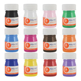 Set Pinturas Politec 12 Piezas De 20 Ml Colores Básicos