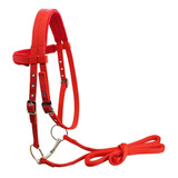 Horse Rein Harness Headstalls Extraíble Snaffle Rojo M