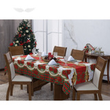 Toalha De Mesa De Natal Retangular 12 Lugares 3,50m X 1,40m