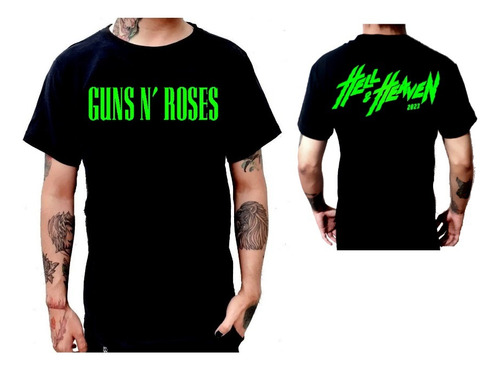 Playera Guns And Roses Hell And Heaven 2023 Festival México 