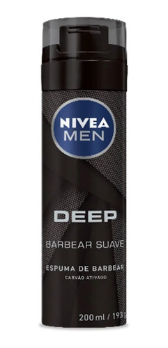 Espuma De Barbear Deep Nivea Men Carvão Ativado 200ml