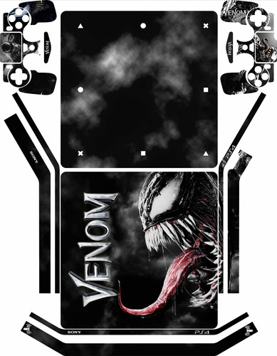 Skin Ps4 Slim Adesivo Playstation 4 Auto Colante Venom