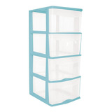 Caja Plástico Organizador Cajonera 4 Cajones Altos 83*39*35