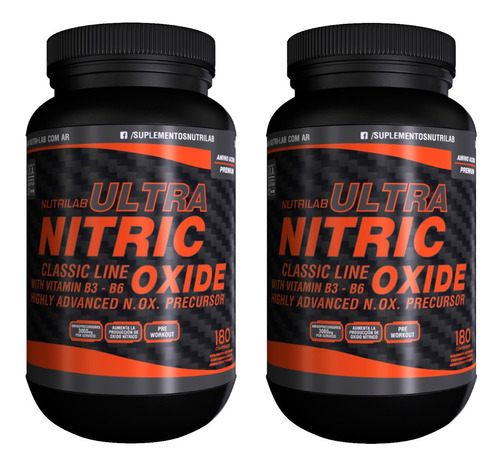 Nitric Oxide Ultra Potenciador X2 - Testo X 360 Comp.