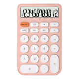 Calculadora De Mesa Básica Benkaim 12 Dig - Rosa