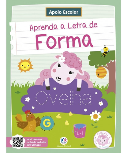 Livro Apoio Escolar - Aprenda A Letra De Forma