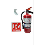 Extinguidor Nuevo 4.5kg Fuego Abc Con Señaletica Y Base