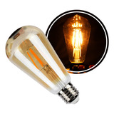 Lâmpada Led 2w Bulbo Retro Luz Âmbar E27 Bivolt 3000k