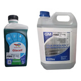 Kit Liqu Refrigerante Anticongel Verde Total 1lt + Agua 5l