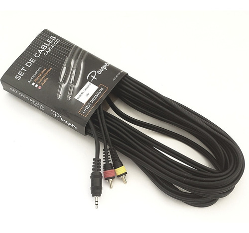 Cable Parquer Rca Macho A Mini Plug Stereo 10 Metros